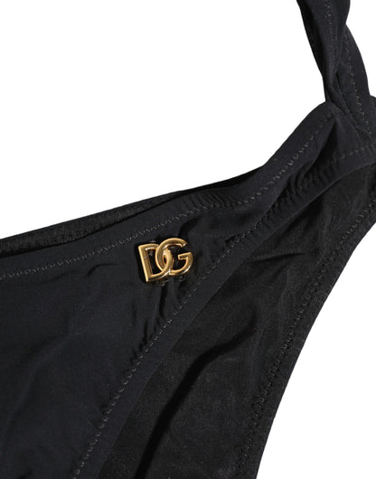 Dolce & Gabbana Women's Stretch Nylon One-Piece Swimsuit - Black Gold