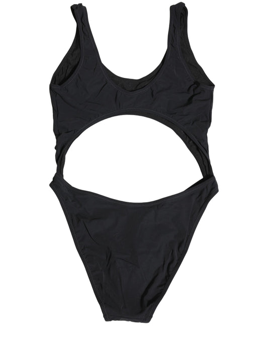 Dolce & Gabbana Women's Stretch Nylon One-Piece Swimsuit - Black Gold