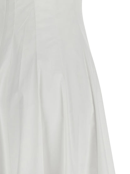 Staud White Cotton Midi Dress