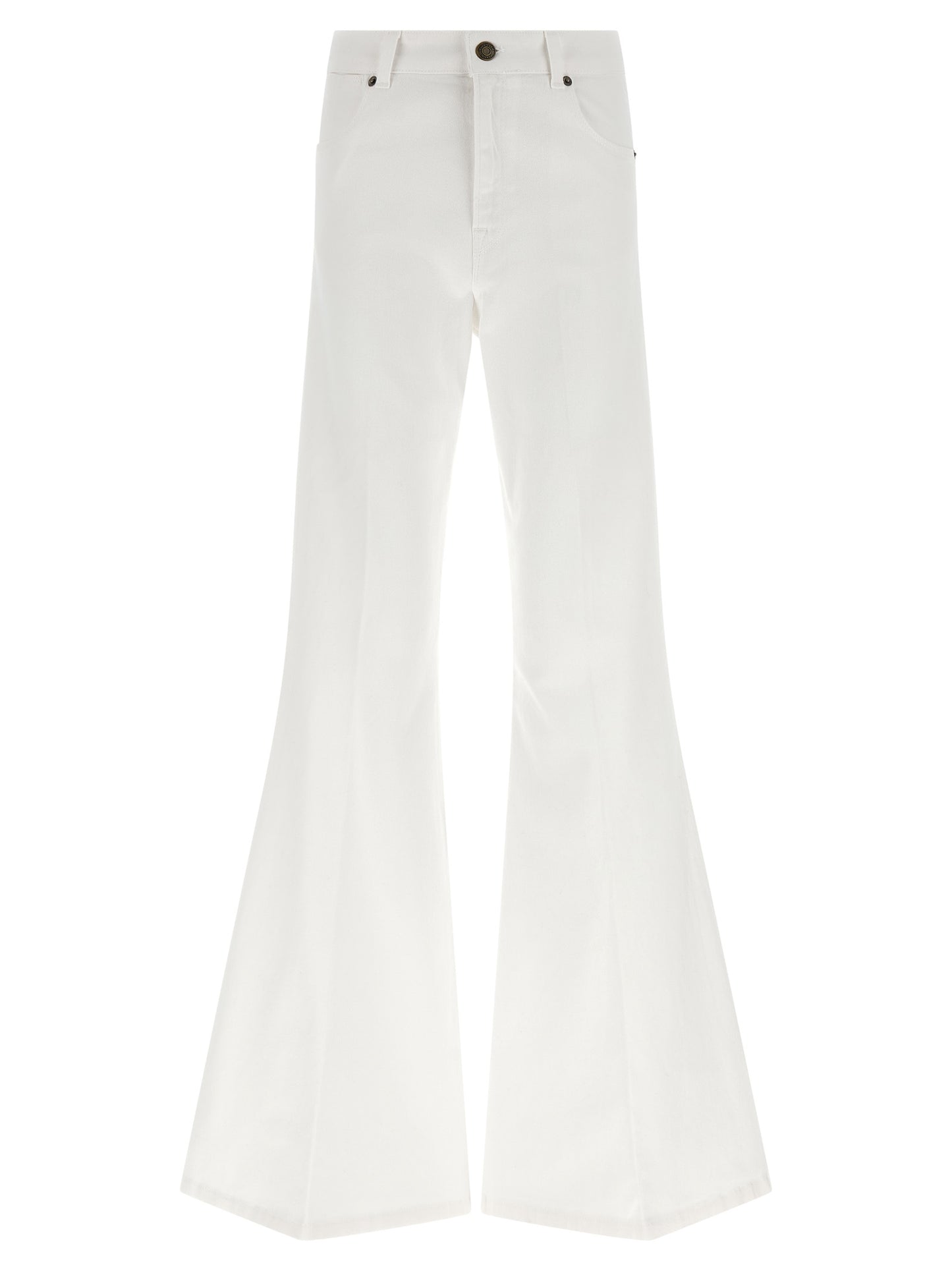 Twinset White Cotton Flared Jeans