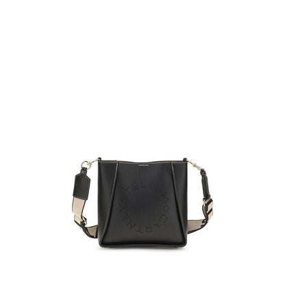 Mini Shoulder Bag by Stella McCartney for women in polyethylene & polyurethane black & jacquard features a stately silhouette, showcasing a secure magnetic & button, ample , and stately shoulder-strap for a stately finish.
