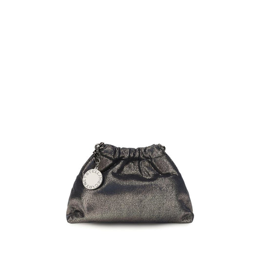 Mini Shoulder Drawstring Bag by Stella McCartney for women in polyester blue & signature presents a statuesque silhouette, showcasing a secure snap, zipper, drawstring & magnetic and statuesque with versatile shoulder-strap & handle for a sophisticated look.