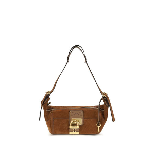 Micro Shoulder Bag by Chloé for women in bos taurus calf nappa leather brown, gold & signature features a effortless chic silhouette with a secure zipper & buckle, ample external-pockets, and versatile shoulder-strap & adjustable-strap for a effortless chic finish.