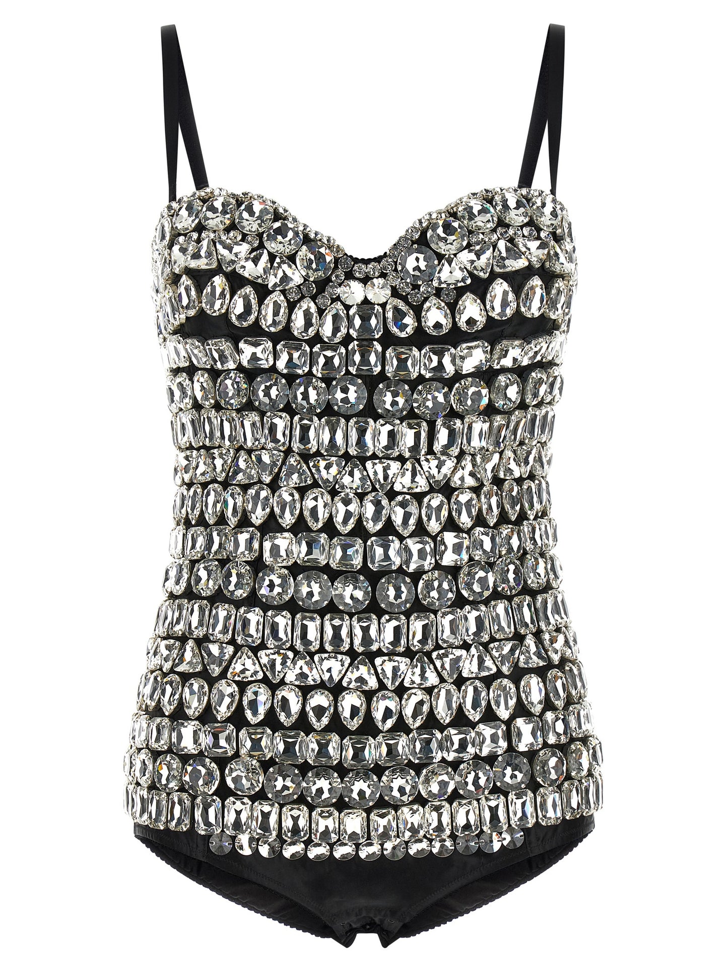 Dolce & Gabbana Silver Polyamide Bodysuit