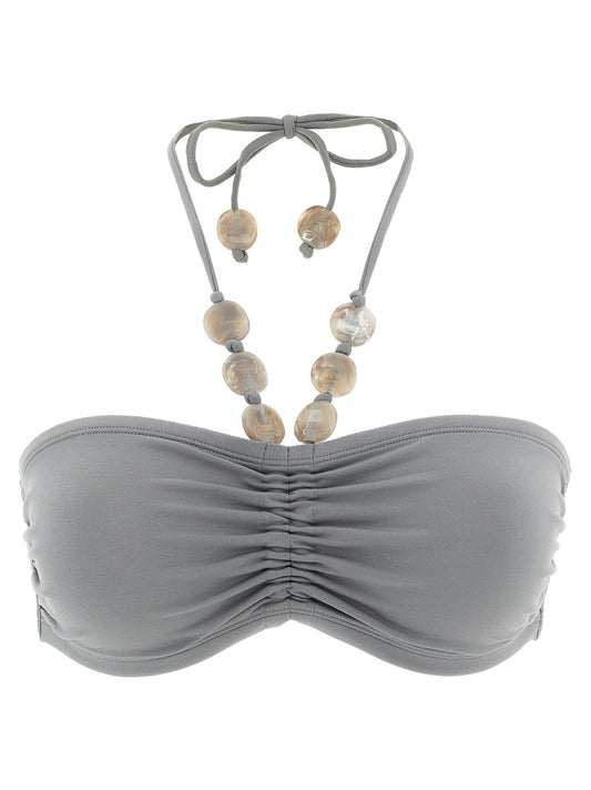 Swimwear Top from Eres for women in polyamide silicone & lana wool gray features an sleek design from the Waves Women's Polyamide Silicone & Lana Wool Swimwear Top collection, highlighting a resort-ready fit for a sleek look.