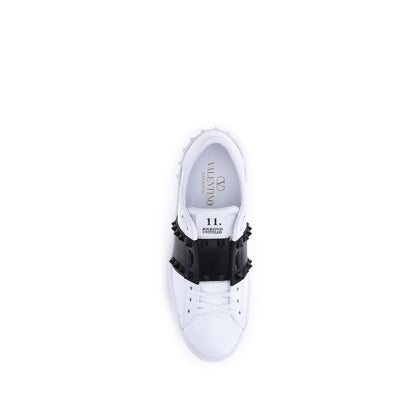 Valentino Garavani White Calf Leather Bos Taurus Low Top Sneakers