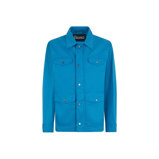 Herno Blue Cotton Denim Jacket