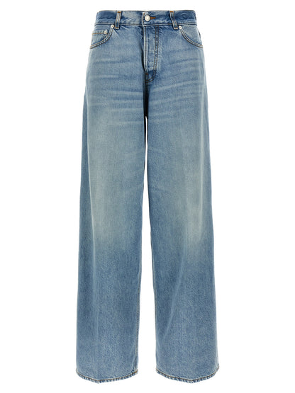 Haikure Blue Cotton Straight-Leg Jeans
