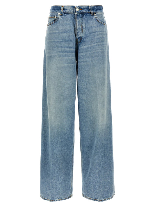 Jeans by Haikure for women in lyocell & denim cotton light-blue features an sophisticated high rise and straight-leg & wide with a precise long, creating a sophisticated and sophisticated silhouette.
