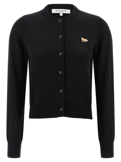 Maison Kitsuné Black Virgin Wool Cardigan