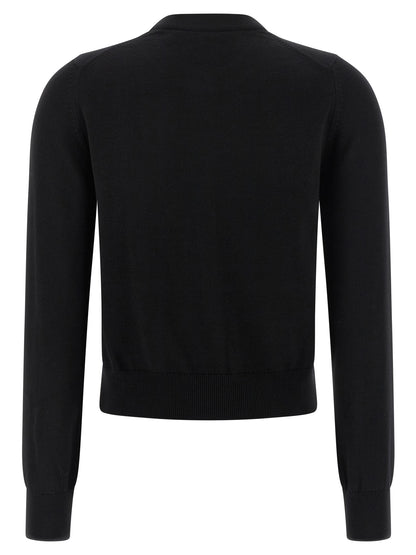 Maison Kitsuné Black Virgin Wool Cardigan