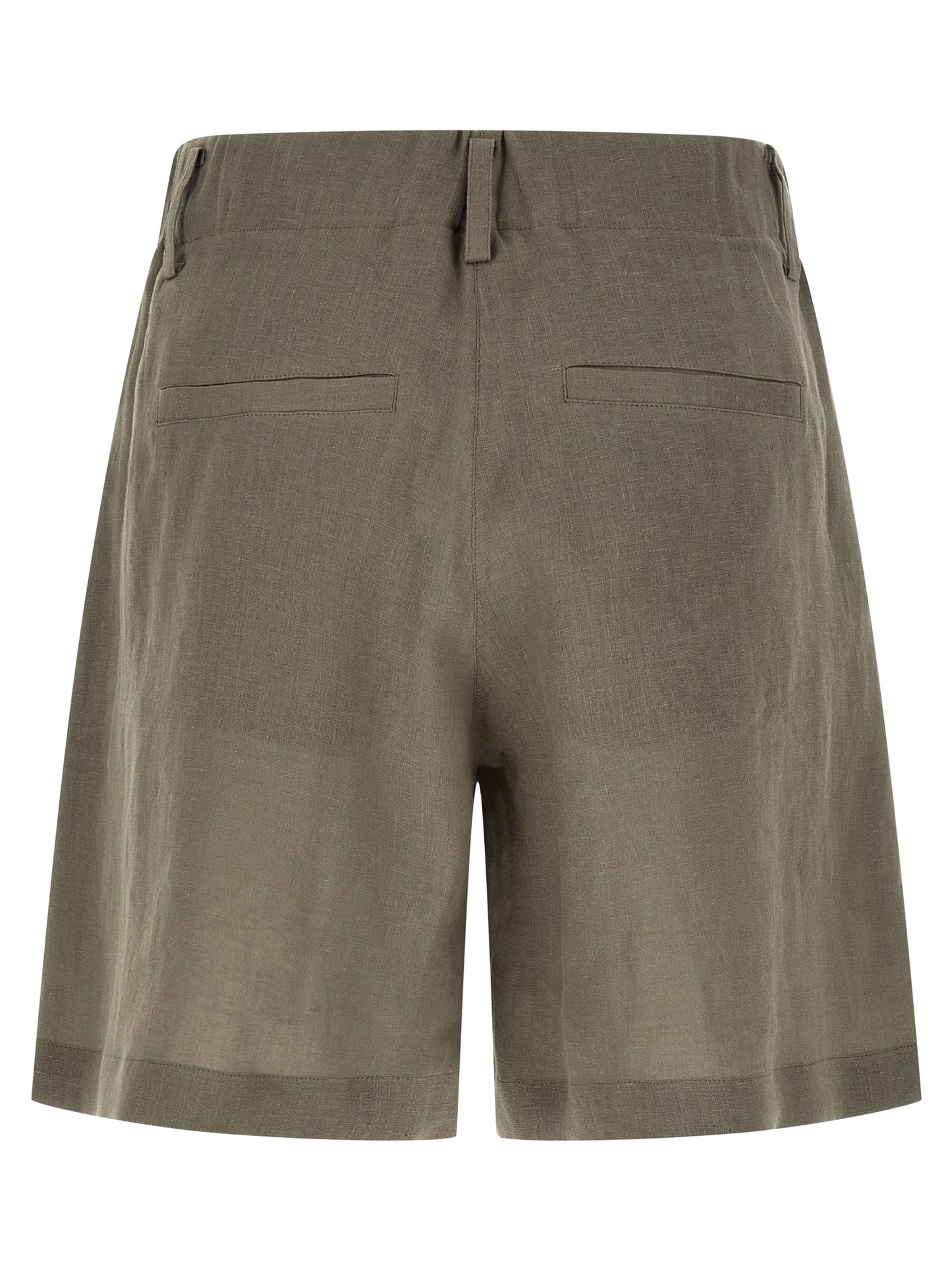 Brunello Cucinelli Bicolor Linen Bermuda Shorts