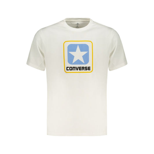 T-Shirt by Converse for men in cotton white & print features an edgy silhouette, meticulously detailed with a sophisticated and crew neckline for a truly edgy finish.