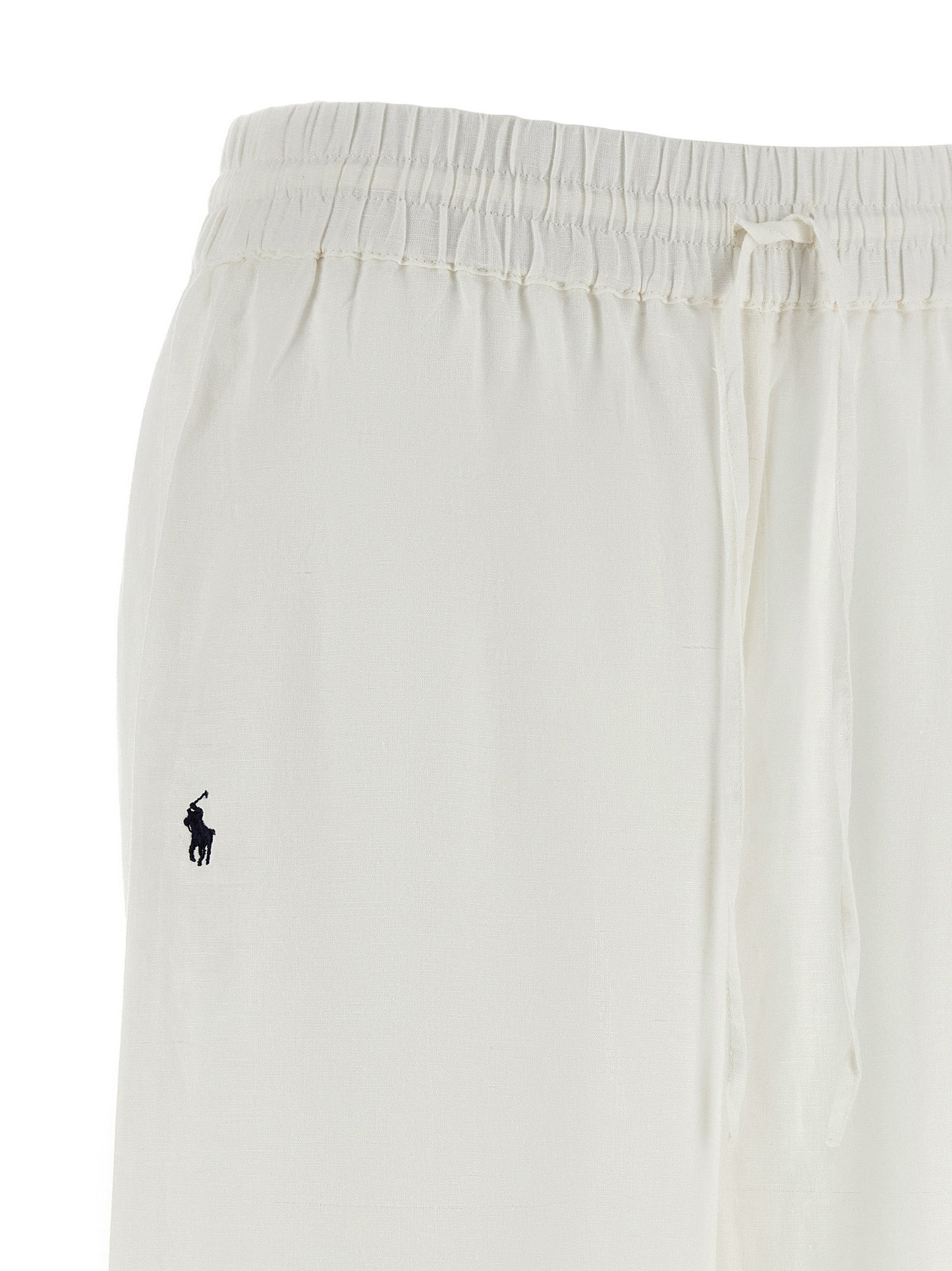 Polo Ralph Lauren White Linen Casual Pants