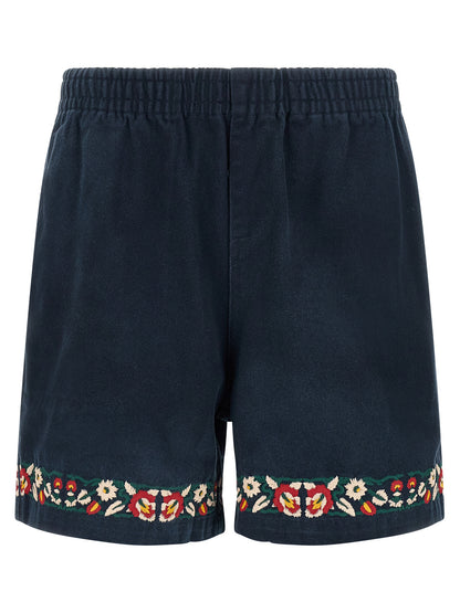 FOUND Blue Cotton Bermuda Shorts