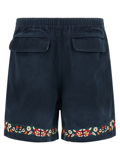 FOUND Blue Cotton Bermuda Shorts