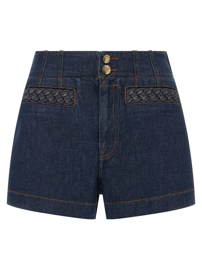 Zimmermann Blue Cotton Bermuda Shorts