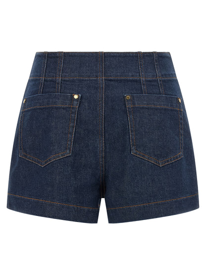 Zimmermann Blue Cotton Bermuda Shorts
