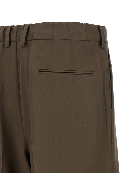 SSSTEIN Brown Wool Casual Pants