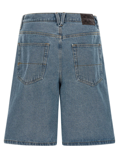 Vans Blue Cotton Bermuda Shorts