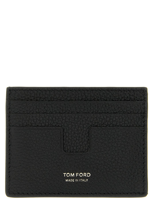 Cardholder Card Case by Tom Ford for men in bos taurus suede calfskin leather black, floral, signature & print features an dynamic silhouette from the T Line Bos Taurus Suede Calfskin Leather Cardholder Card Case collection, highlighting dynamic card-organization for a premium and sophisticated look.
