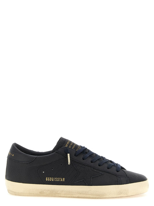 Sneakers by Golden Goose for men in bos taurus cowhide leather blue features an timeless silhouette from the Star Men's Low Top Bos Taurus Cowhide Leather Sneakers collection, showcasing a signature low-top style with an timeless finish.