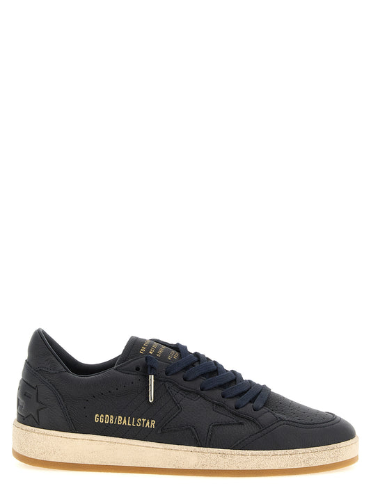 Golden Goose Blue Cowhide Low Top Sneakers