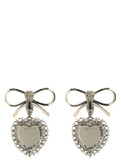 Alessandra Rich Silver Glass Earrings