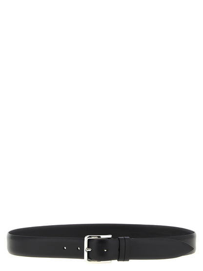 ZERBINI CLAUDIO Black Leather Regular Belt