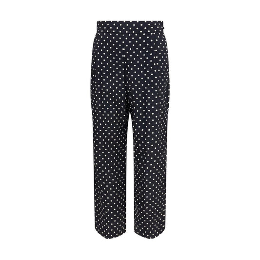 Valentino Garavani Black Silk Cropped Pants