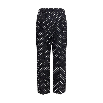 Valentino Garavani Black Silk Cropped Pants