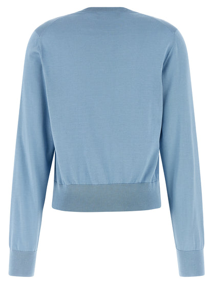 Dolce & Gabbana Blue Silk Cardigan
