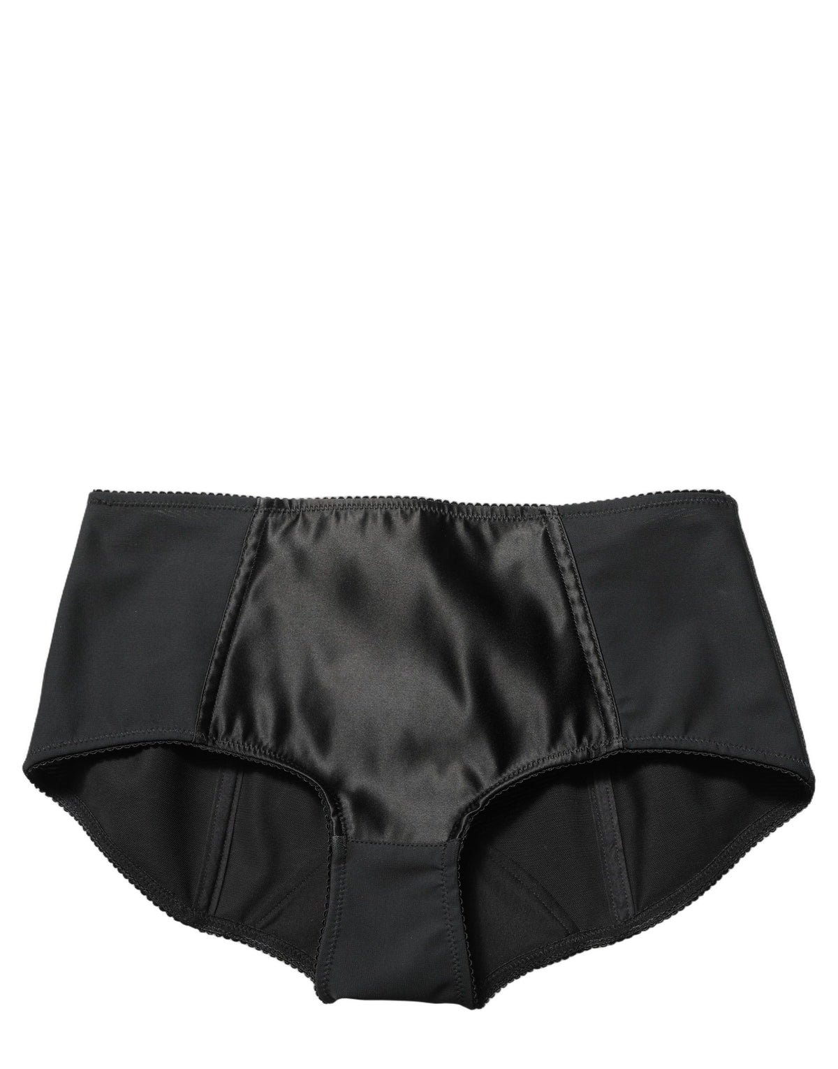 Dolce & Gabbana Women's Wide Low Rise Cotton Nylon & Satin Short Trousers - Black