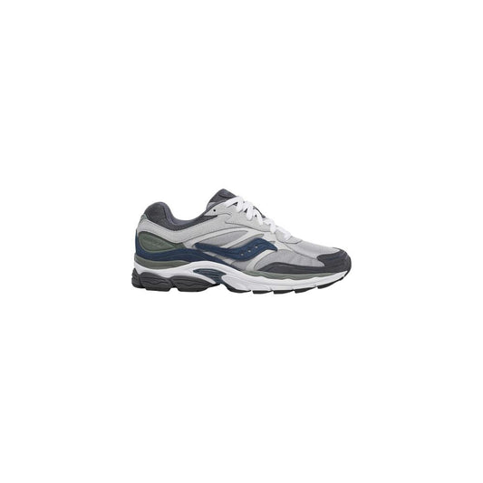 Athletic Sneakers by Saucony for men in synthetic gray & signature features an effortless chic silhouette, showcasing the signature athletic style of the Men's Athletic Synthetic Sneakers collection with a truly effortless chic finish.