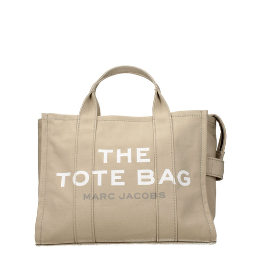 Medium Handbag by Marc Jacobs for women in fabric beige features an refined silhouette, showcasing a secure zipper, ample , and versatile shoulder-strap, adjustable-strap & handle for a sophisticated refined aesthetic.