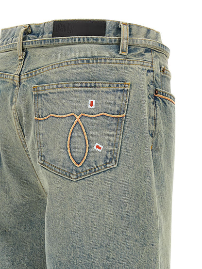 PALY Blue Cotton Bermuda Shorts