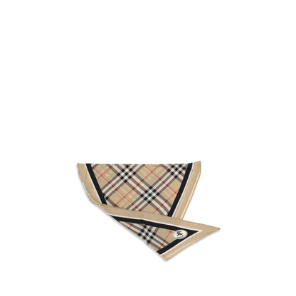 Burberry Silk Twill Scarf - Beige Patterned