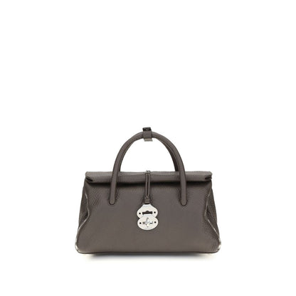Shoulder Bag by Zanellato for women in bos taurus calf leather brown showcases a statuesque silhouette, artfully detailed with a secure hook, organized built-in-compartments, and versatile shoulder-strap, adjustable-strap & handle for a statuesque look.