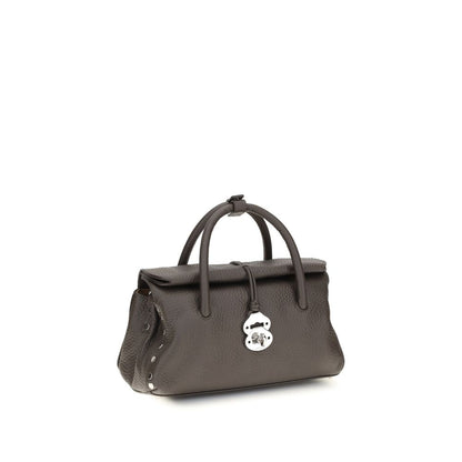 Shoulder Bag by Zanellato for women in bos taurus calf leather brown features a stately silhouette, showcasing a secure hook, ample built-in-compartments, and stately shoulder-strap, adjustable-strap & handle for a stately finish.