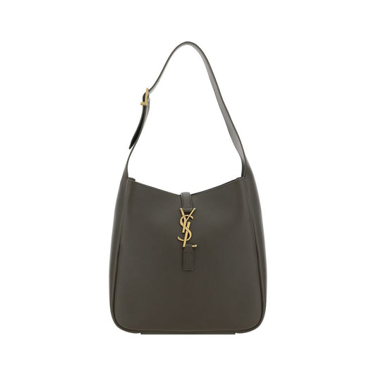 Shoulder Hobo Bag by Saint Laurent for women in bos taurus calf grained leather bicolour features a statuesque silhouette, showcasing a secure buckle & hook and statuesque built-in-compartments with versatile shoulder-strap & adjustable-strap for a statuesque finish.
