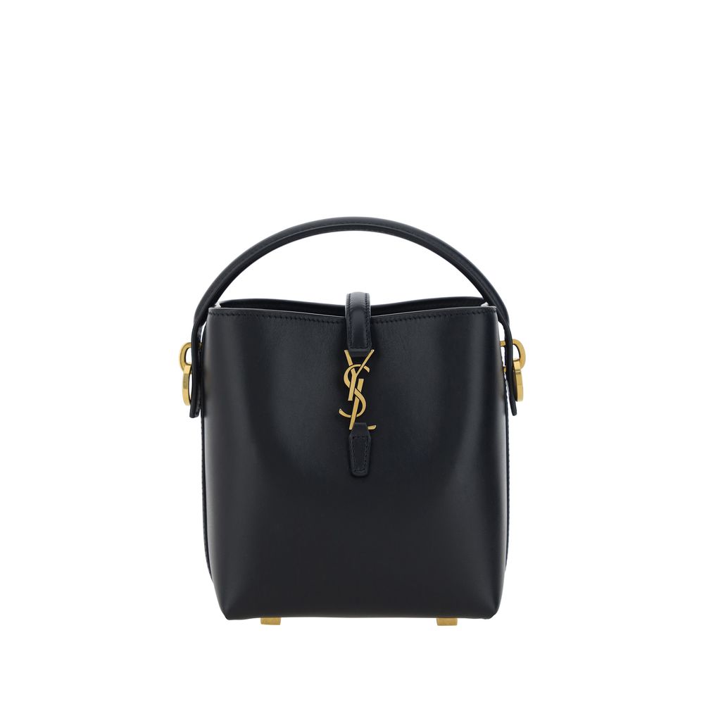 Shoulder Bag by Saint Laurent for women in bos taurus calf nappa leather black showcases a statuesque silhouette, artfully detailed with a secure hook, organized single-compartment, and versatile shoulder-strap, handle & adjustable-strap for a statuesque look.