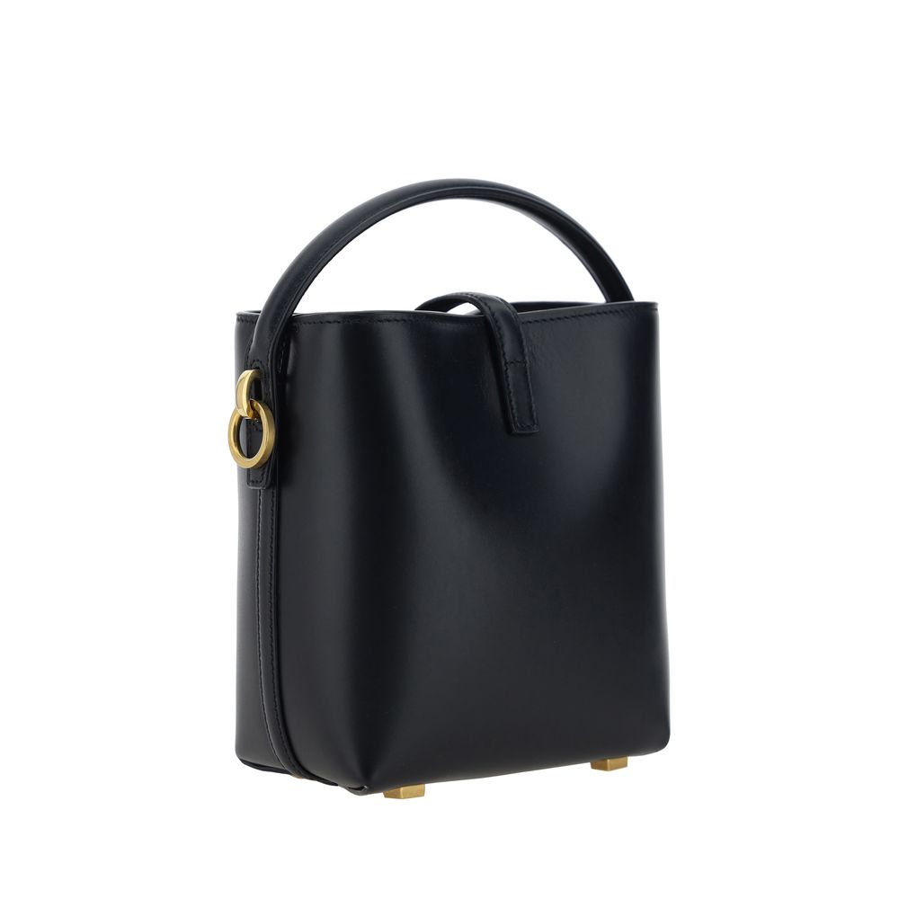 Shoulder Bag by Saint Laurent for women in bos taurus calf nappa leather black features an effortlessly chic silhouette with a secure hook, ample single-compartment, and versatile shoulder-strap, handle & adjustable-strap for effortlessly chic everyday luxury.