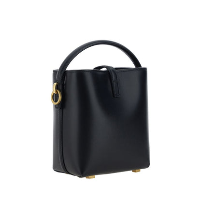 Shoulder Bag by Saint Laurent for women in bos taurus calf nappa leather black features an effortlessly chic silhouette with a secure hook, ample single-compartment, and versatile shoulder-strap, handle & adjustable-strap for effortlessly chic everyday luxury.