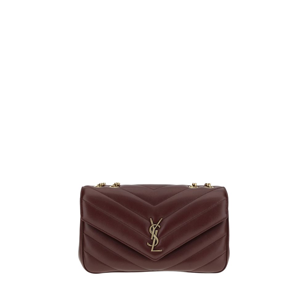 Quilted 2-in-1 Shoulder & Crossbody Flap Bag by Saint Laurent for women in lambskin leather & metal bordeaux features a effortless chic silhouette with a secure flap & magnetic, ample , and versatile crossbody-strap, shoulder-strap & adjustable-strap for a effortless chic finish.
