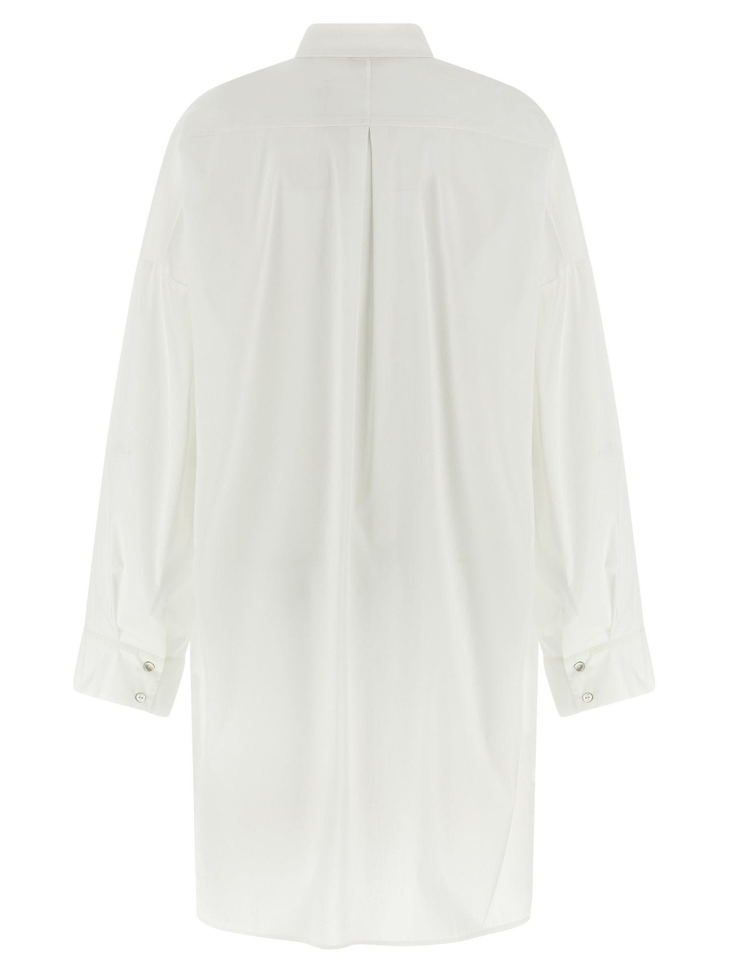 Blouse by DI.LA3 PARI' for women in silk white showcases a sleek silhouette, elegantly detailed with a sleek and for a sleek finish.