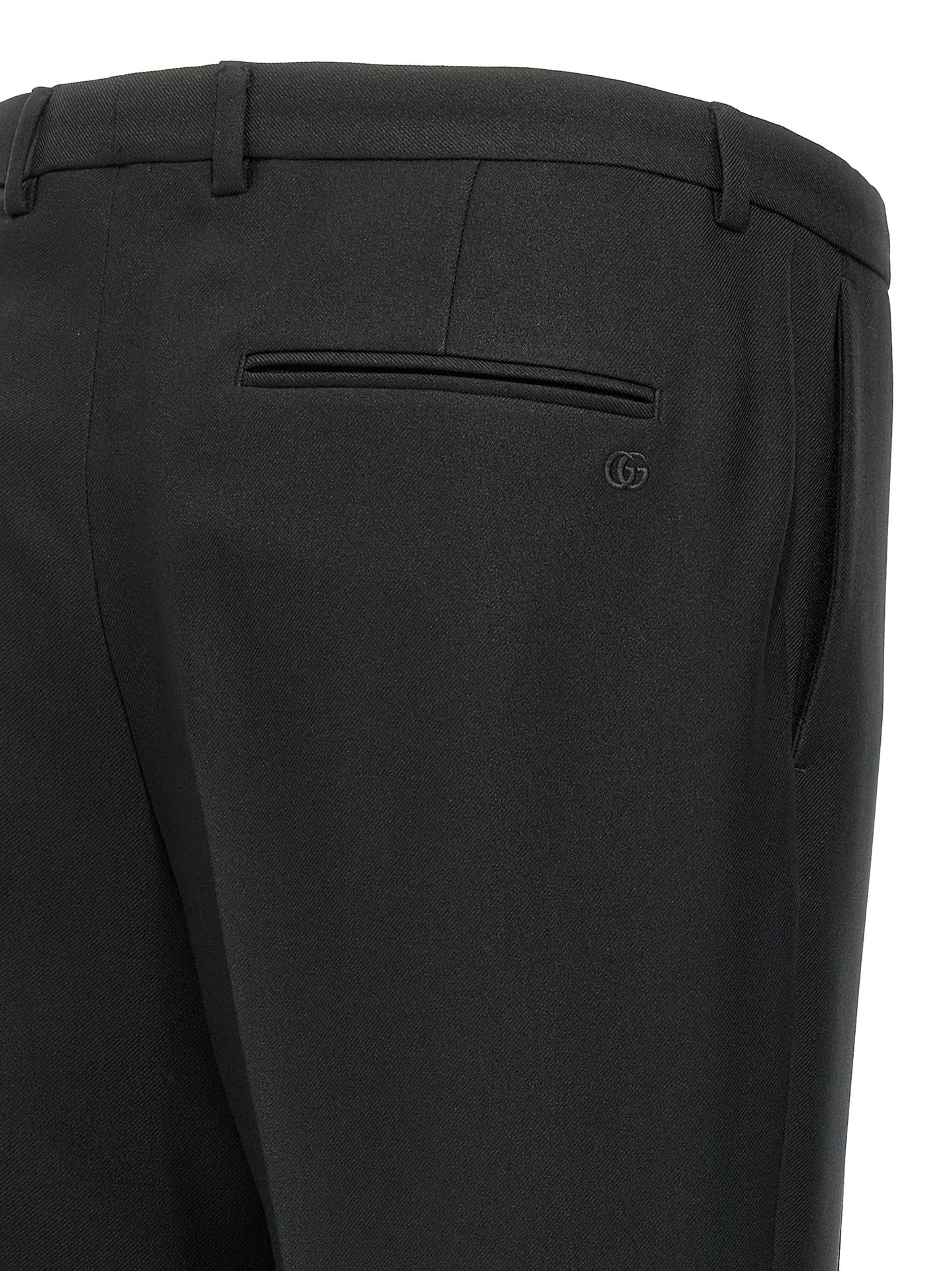 Gucci Black Polyester Casual Pants