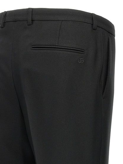 Gucci Black Polyester Casual Pants