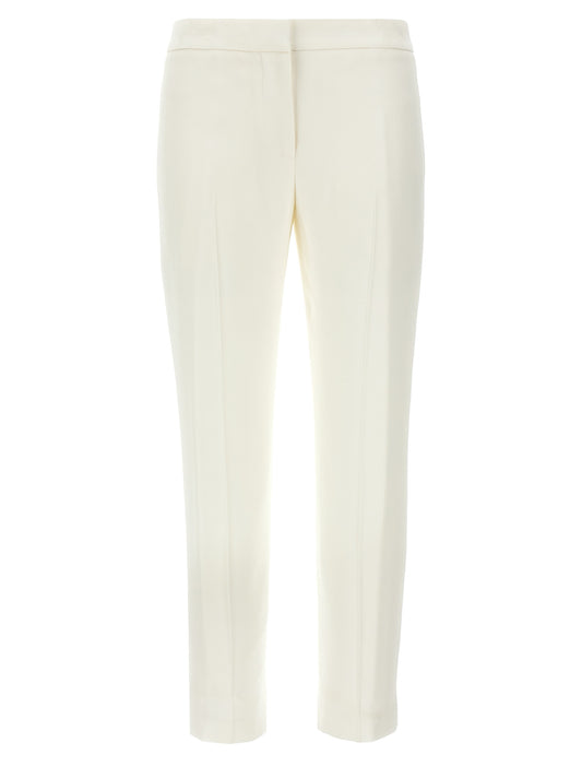 Casual Pants by Alexander McQueen for women in acetate crepe & viscose white features an sophisticated mid rise and straight with a precise long, creating a sophisticated and sophisticated silhouette.
