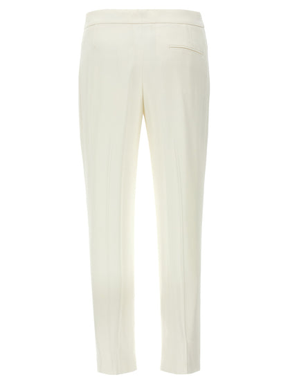 Alexander McQueen White Viscose Casual Pants
