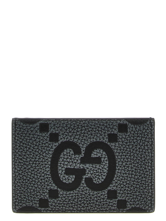 Cardholder Card Case by Gucci for men in calfskin leather black features a distinguished silhouette, showcasing the distinguished design of the Gg Calfskin Leather Cardholder Card Case with refined card-organization compact-design.